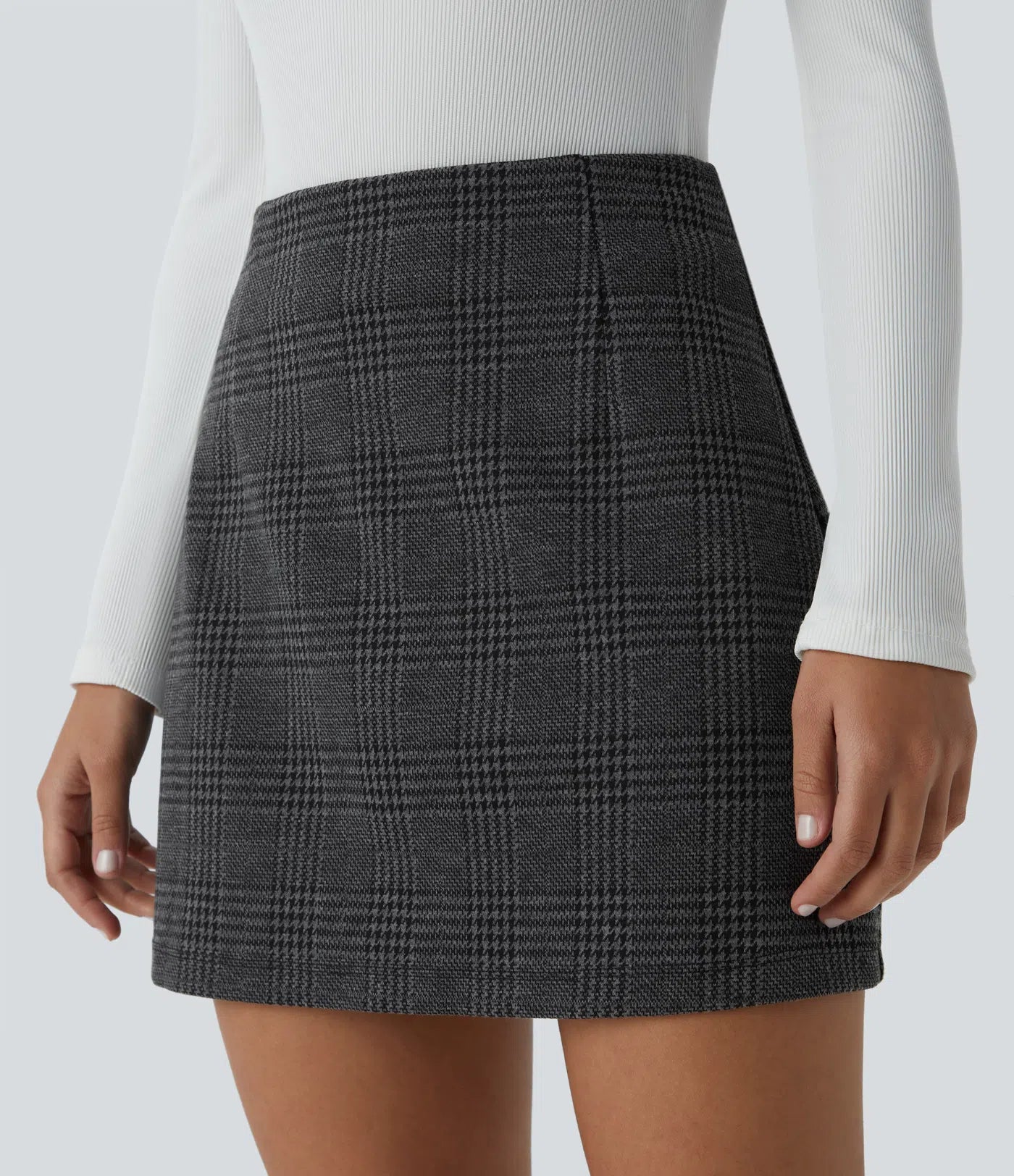 AFZ®Skirtlets High-Rise Plaid Mini-Skirts