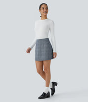 AFZ®Skirtlets High-Rise Plaid Mini-Skirts