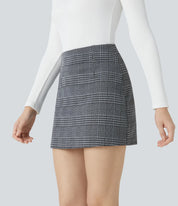 AFZ®Skirtlets High-Rise Plaid Mini-Skirts