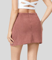 AFZ®Skirtlets Split Corduroy Mini-Skirts