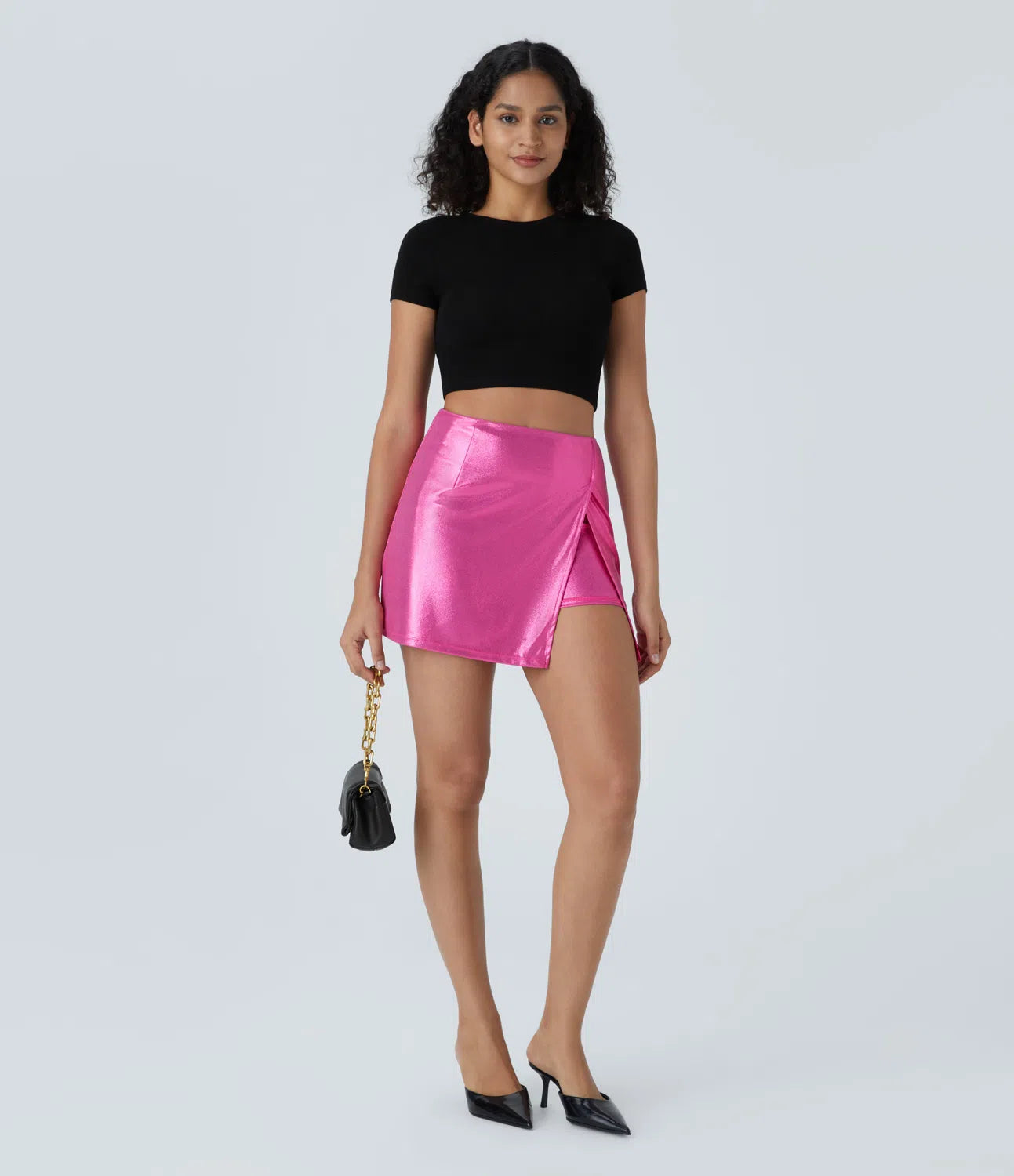 AFZ®Skirtlets Foil Print Mini-Skirts