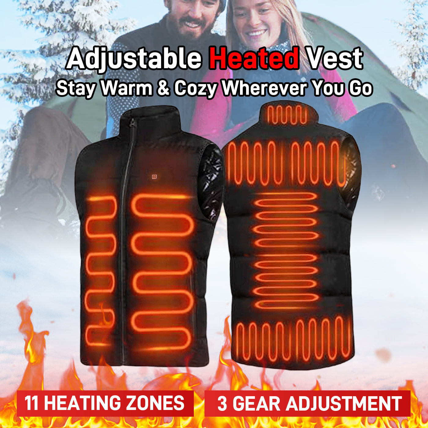 ⚡5-minute Charge, 8-hour Use🔋🔥Burning Heated-Vest