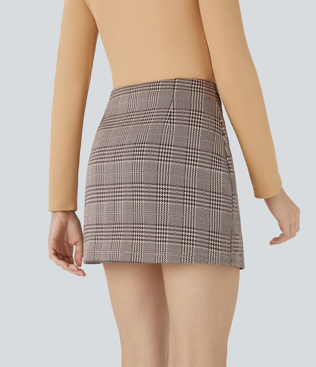 AFZ®Skirtlets High-Rise Plaid Mini-Skirts