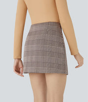 AFZ®Skirtlets High-Rise Plaid Mini-Skirts