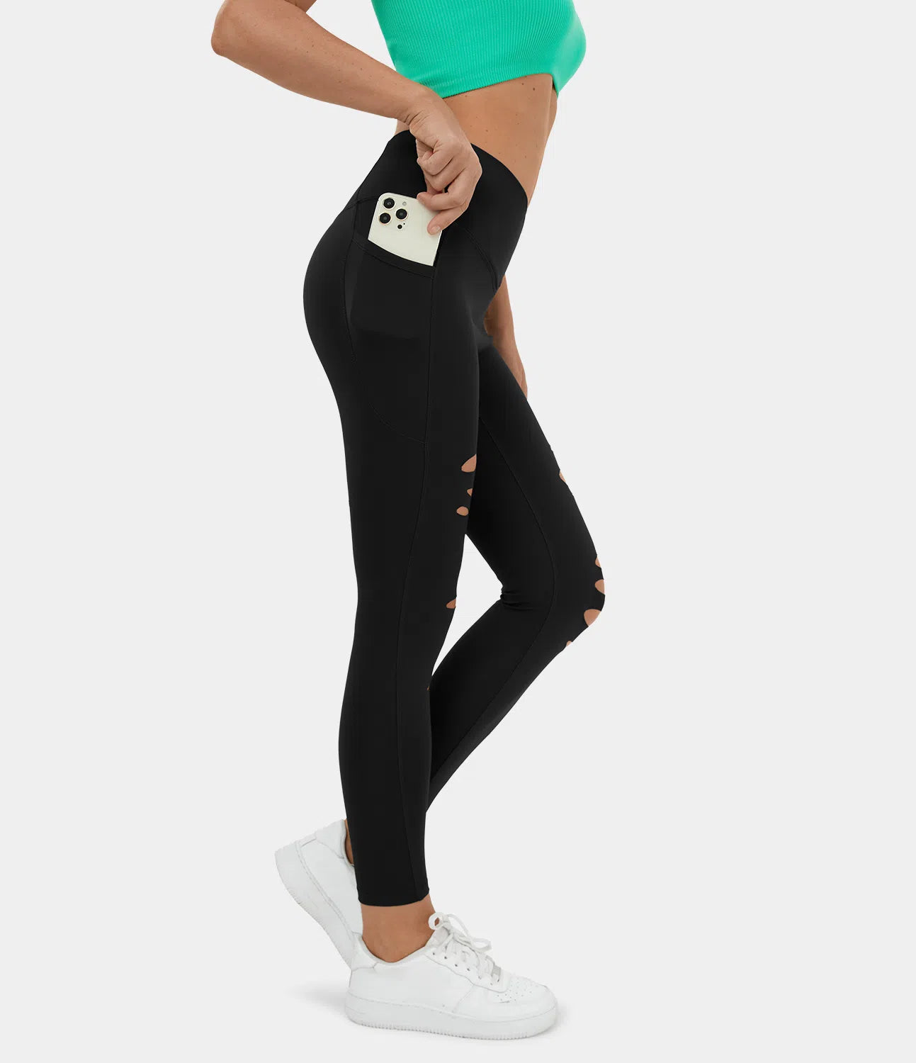 AFZ® Crossover Ripped Leggings