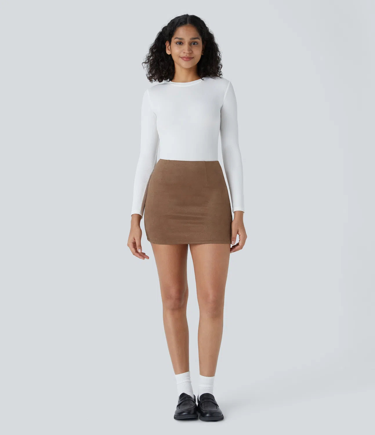 AFZ®Skirtlets Suede Bodycon Mini-Skirts