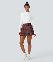 AFZ®Skirtlets Check Buckle Mini-Skirts