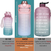 Large-capacity straw water bottle