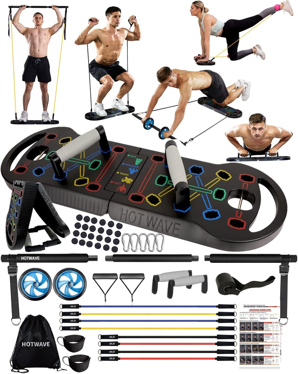 Push Up Board Fitness Portable Foldable 20 in 1