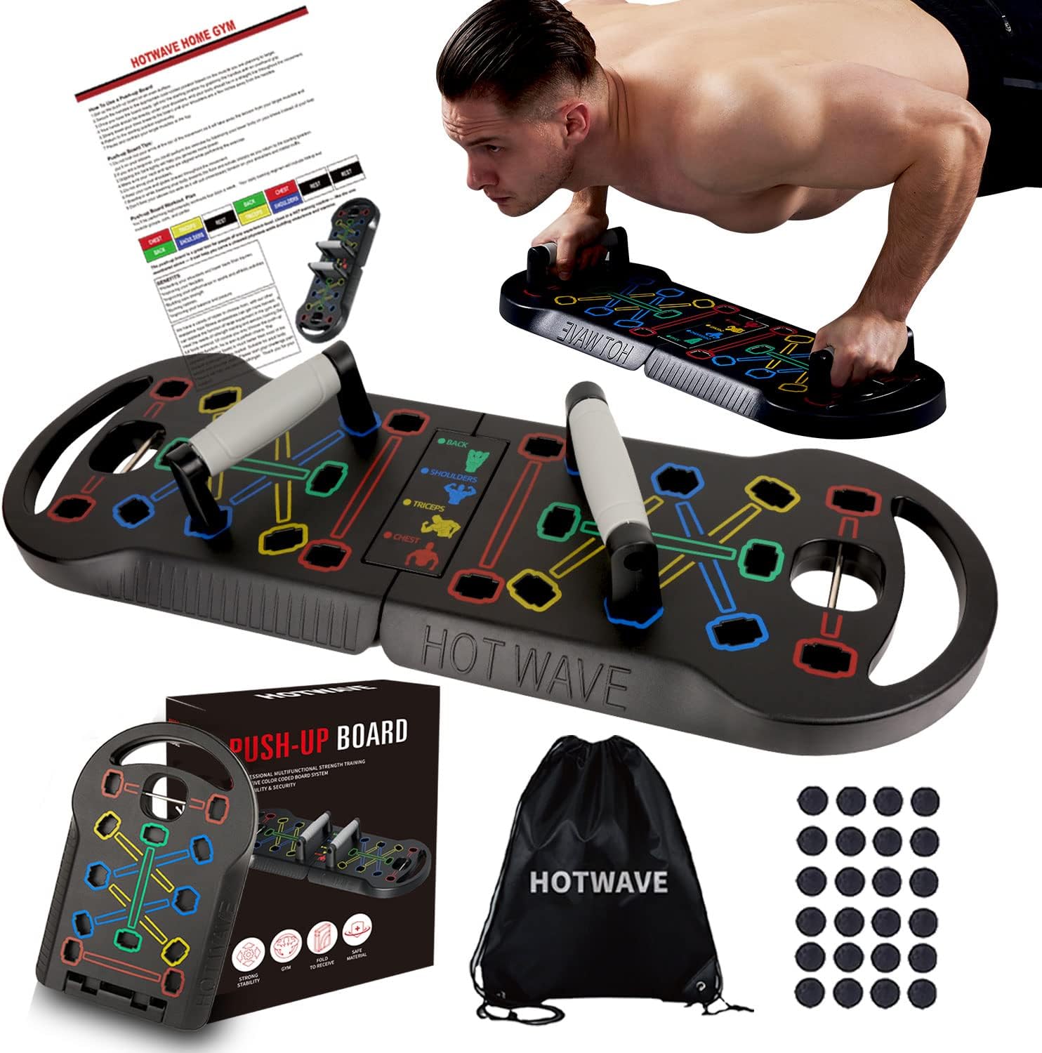 Push Up Board Fitness Portable Foldable 20 in 1