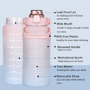 Large-capacity straw water bottle