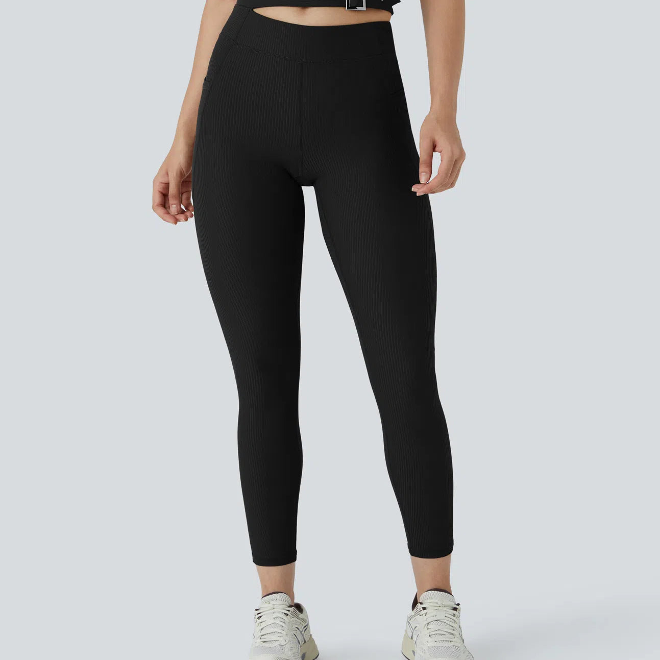 AFZ® Ribbed Buckle Yoga Leggings