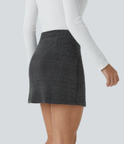 AFZ®Skirtlets High-Rise Plaid Mini-Skirts