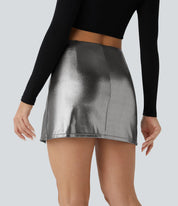 AFZ®Skirtlets Foil Print Mini-Skirts