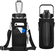 Large-capacity straw water bottle