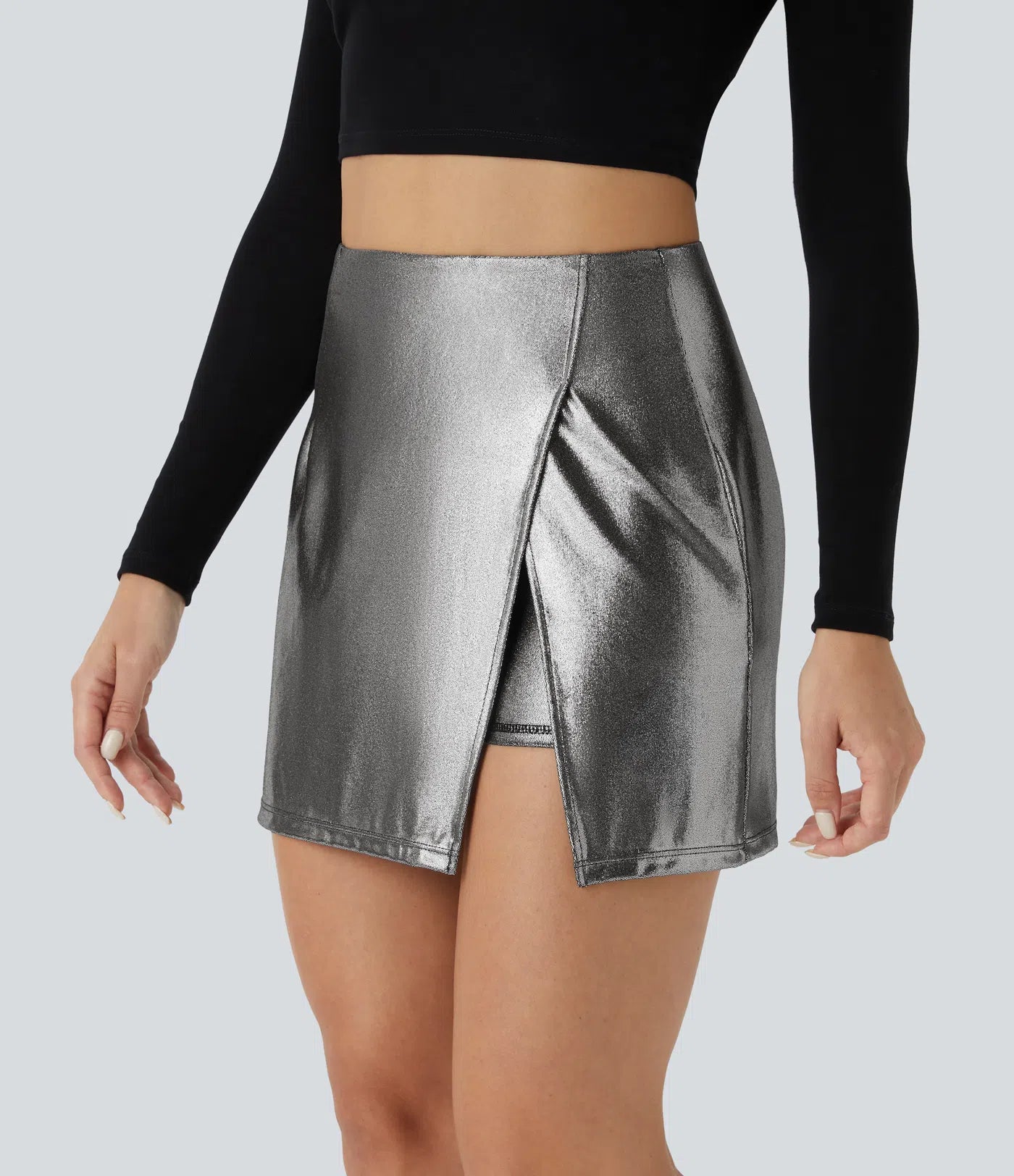 AFZ®Skirtlets Foil Print Mini-Skirts