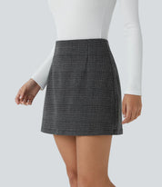 AFZ®Skirtlets High-Rise Plaid Mini-Skirts