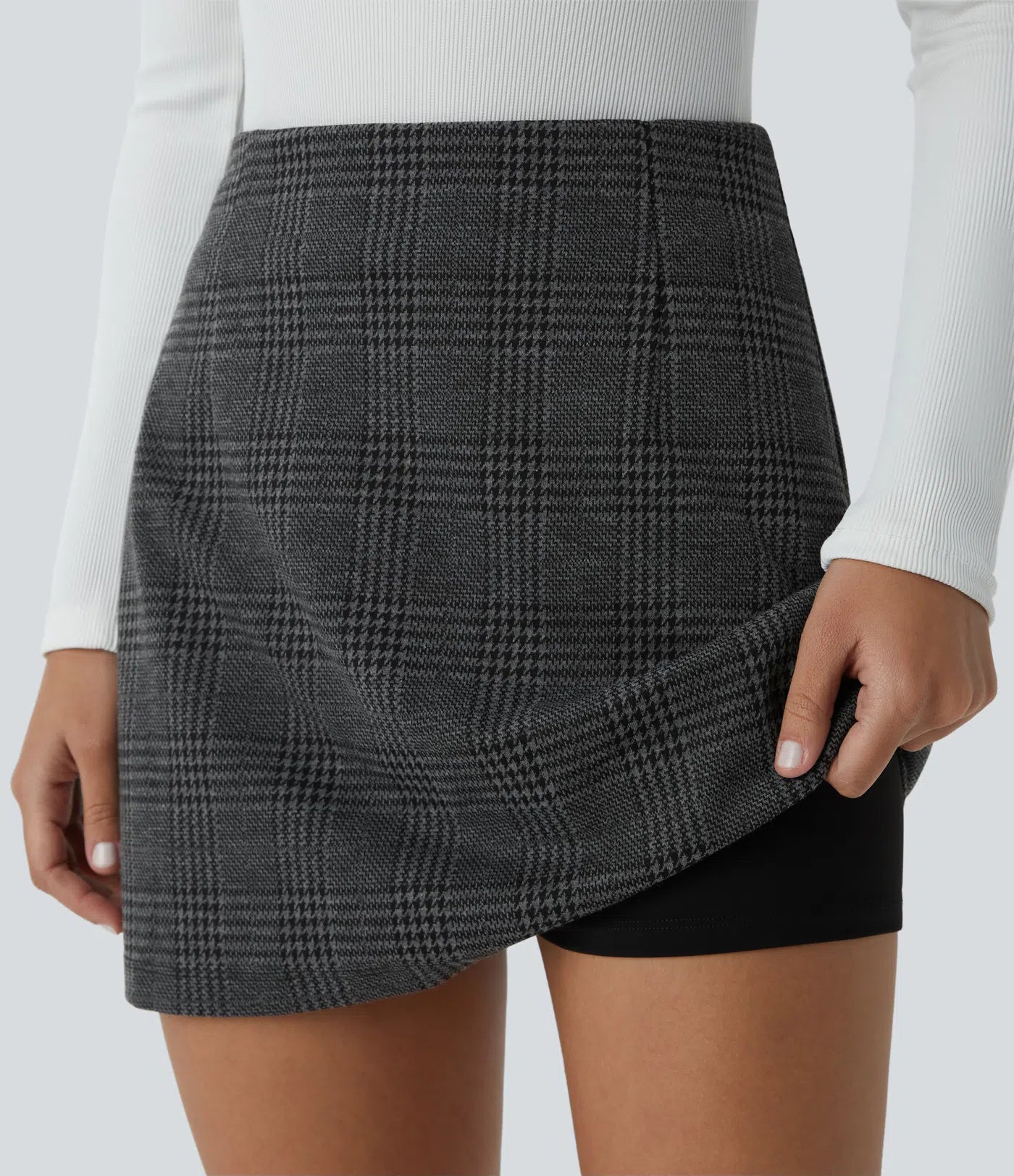 AFZ®Skirtlets High-Rise Plaid Mini-Skirts