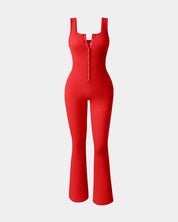 AFZ®Onesie Ribbed Bell Bottoms  Flare Jumpsuits