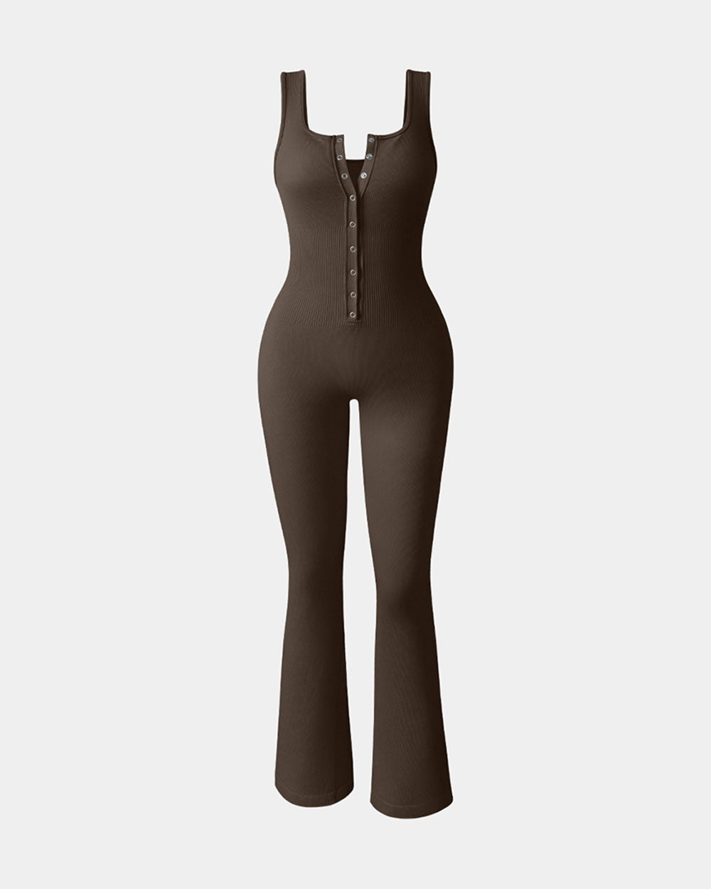 AFZ®Onesie Ribbed Bell Bottoms  Flare Jumpsuits