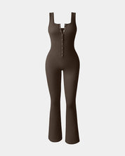 AFZ®Onesie Ribbed Bell Bottoms  Flare Jumpsuits